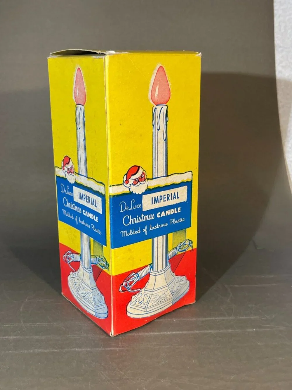 4 Imperial Christmas Candle Deluxe No 101 Org Box Electric Embossed (2063)